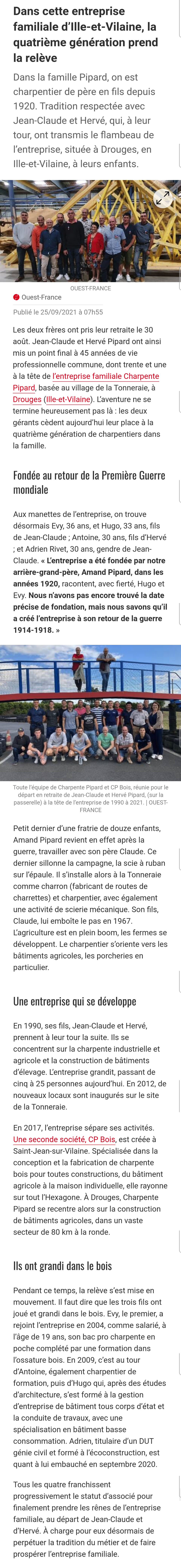Article Ouest France 25-09-21_version mobile